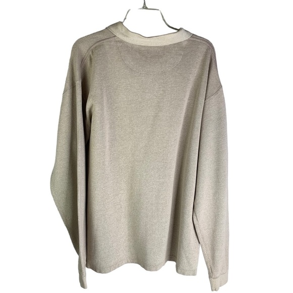 Naturalife Oatmeal Colored Long Sleeve Polo With Collar 2 Button Front Sz. XXL - Picture 5 of 7